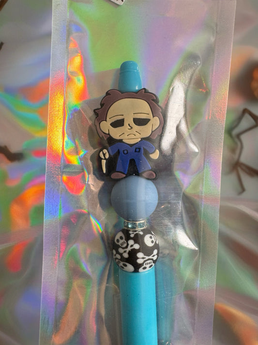 Michael Myers beaded pen